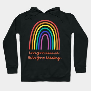 Love You Mean It Hate You Kidding Hoodie